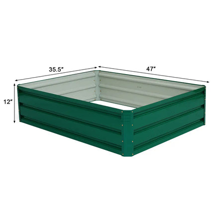 47.5 Inch Patio Raised Garden Bed Vegetable Flower Planter - Dark Green - Raised Garden Beds