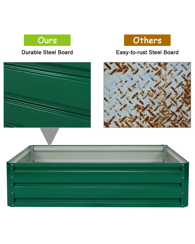 47.5 Inch Patio Raised Garden Bed Vegetable Flower Planter - Dark Green - Raised Garden Beds
