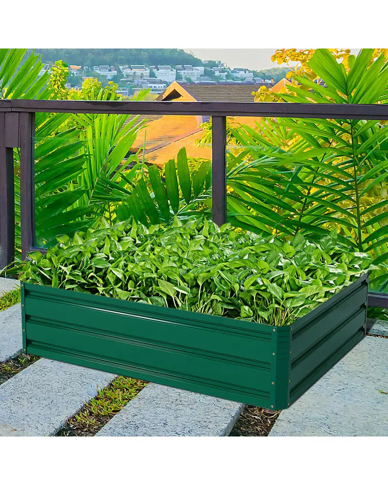 47.5 Inch Patio Raised Garden Bed Vegetable Flower Planter - Dark Green - Raised Garden Beds