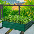 47.5 Inch Patio Raised Garden Bed Vegetable Flower Planter - Dark Green - Raised Garden Beds