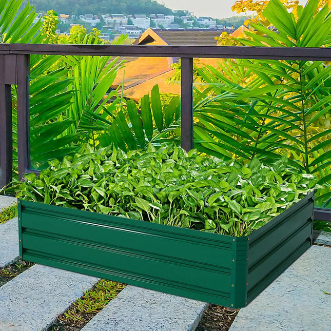 47.5 Inch Patio Raised Garden Bed Vegetable Flower Planter - Dark Green - Raised Garden Beds