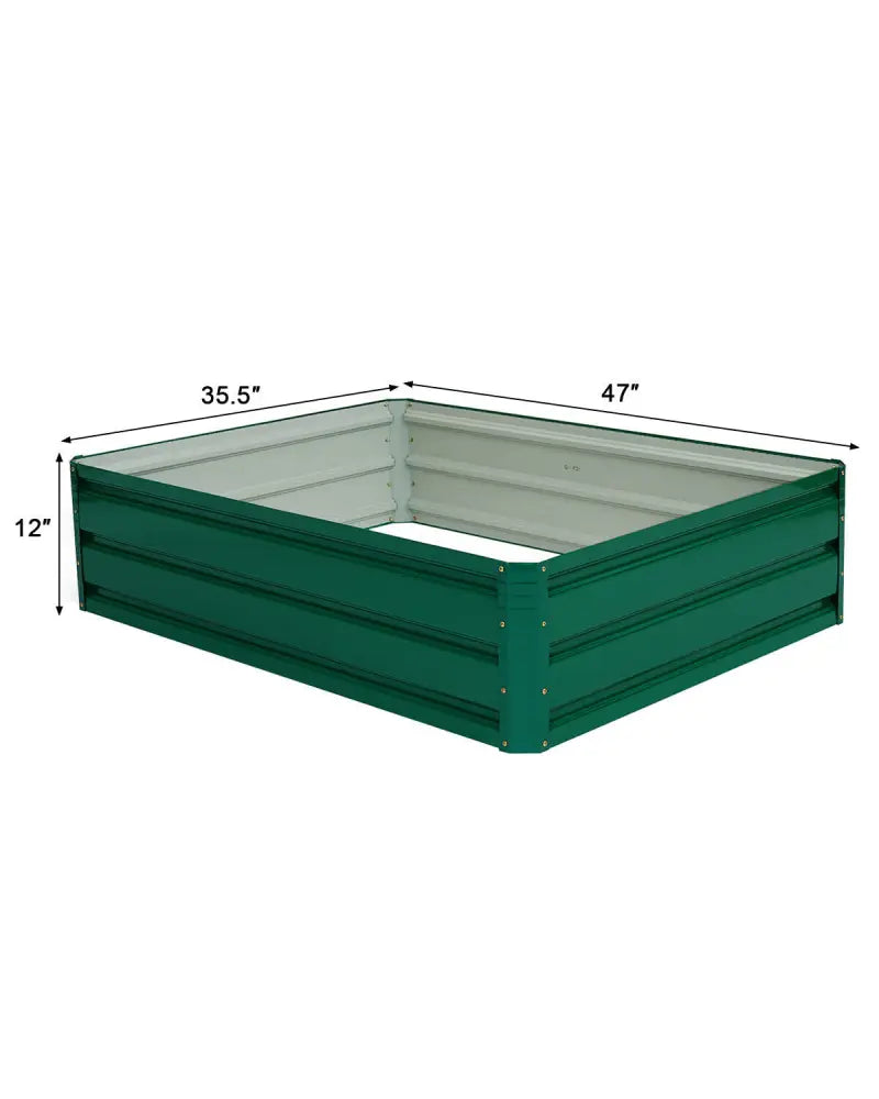 47.5 Inch Patio Raised Garden Bed Vegetable Flower Planter - Dark Green - Raised Garden Beds