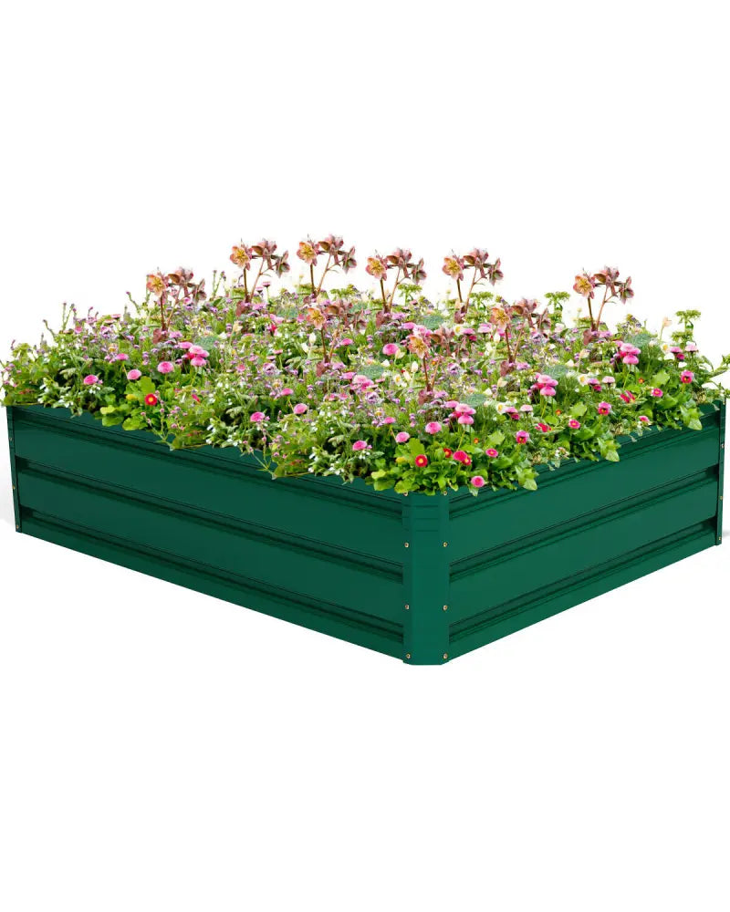 47.5 Inch Patio Raised Garden Bed Vegetable Flower Planter - Dark Green - Raised Garden Beds