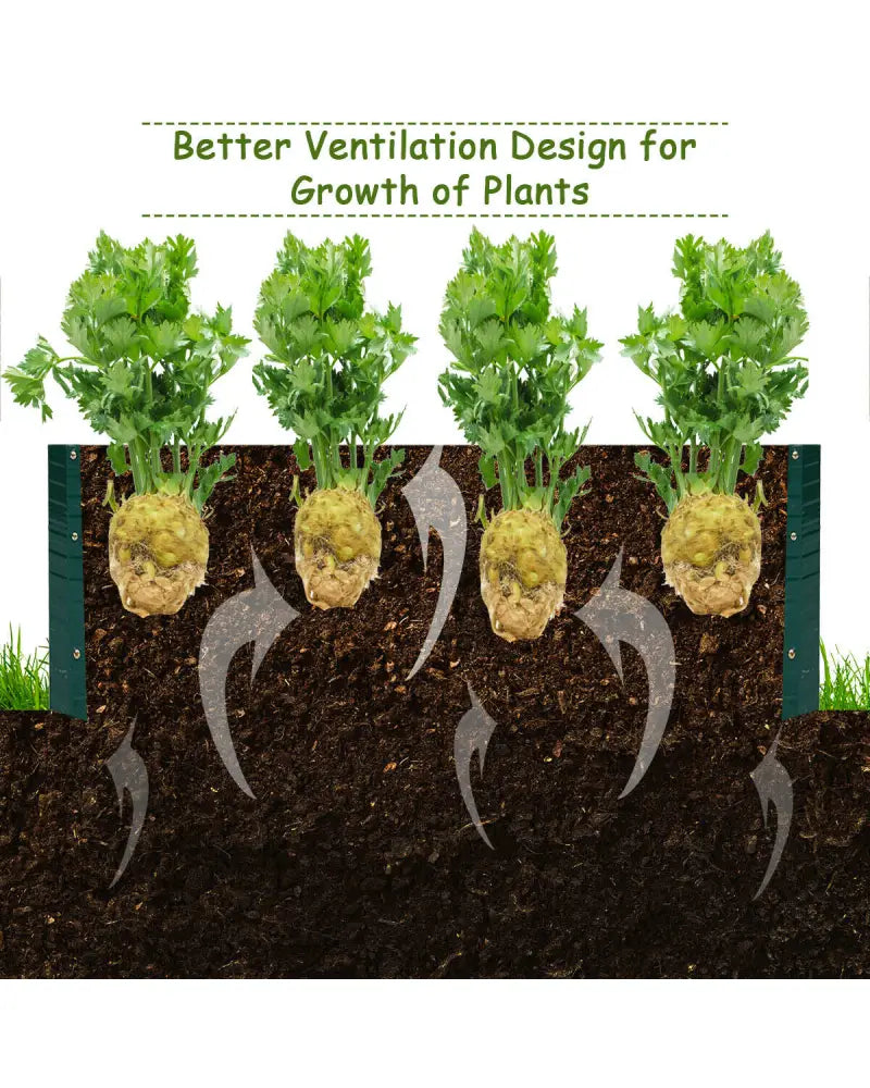 47.5 Inch Patio Raised Garden Bed Vegetable Flower Planter - Dark Green - Raised Garden Beds