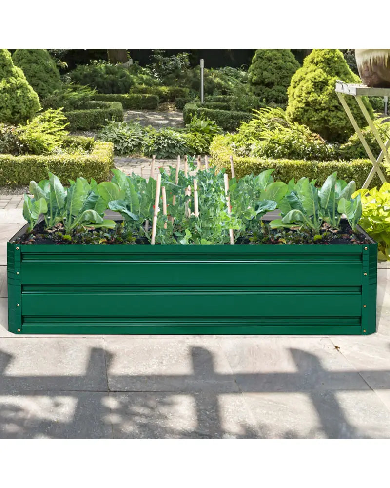 47.5 Inch Patio Raised Garden Bed Vegetable Flower Planter - Dark Green - Raised Garden Beds
