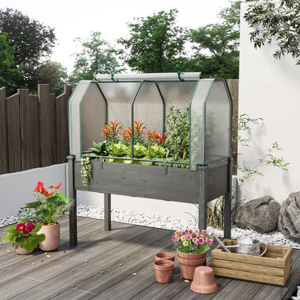 47.5 x 21.5 x 24 Inch Mini Greenhouse with Roll-up Zipper Door - White - Greenhouses