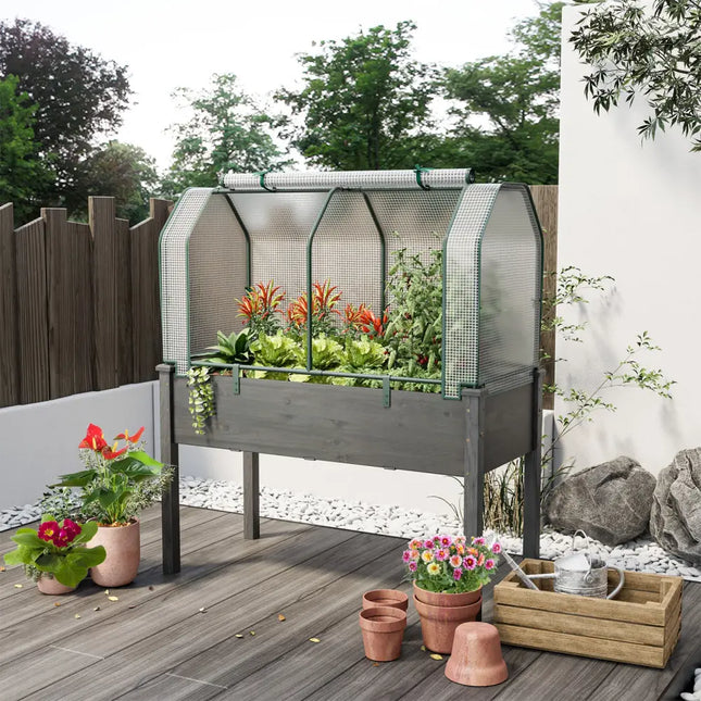 47.5 x 21.5 x 24 Inch Mini Greenhouse with Roll-up Zipper Door - White - Greenhouses