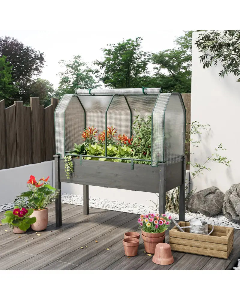 47.5 x 21.5 x 24 Inch Outdoor Mini Greenhouse with Roll-up Zipper Door - White - Greenhouses