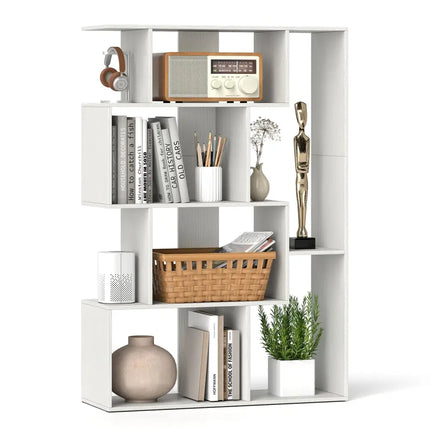 47 Inch 6-Cube Open-back Geometric Bookshelf for Bedroom Living Room-White Costway
