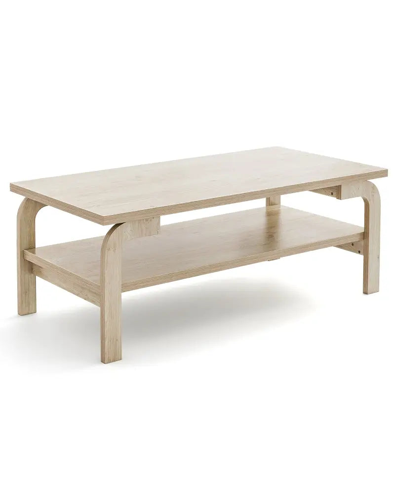47 Inches Accent Rectangular Coffee Table for Living Room-Natural - Natural - Coffee Tables