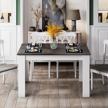 47 Inches Dining Table for Kitchen and Dining Room-Dark Gray Costway