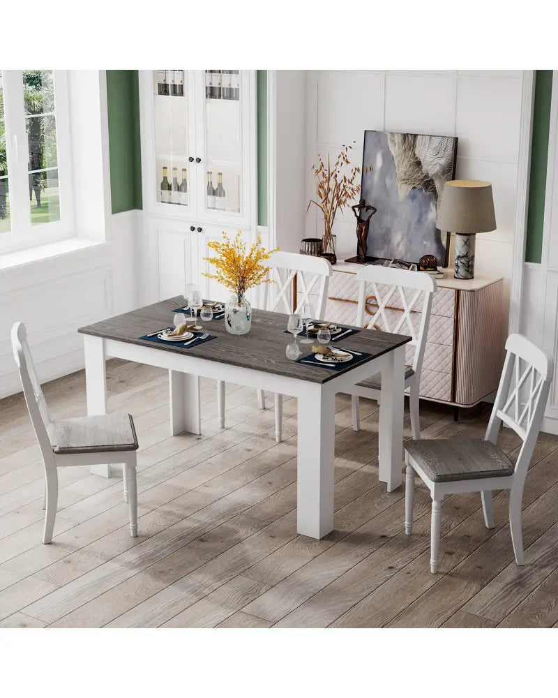 47 Inches Dining Table for Kitchen and Dining Room-Dark Gray - Dark Gray - Dining Tables