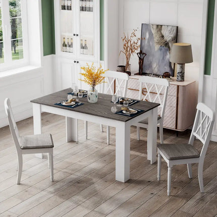 47 Inches Dining Table for Kitchen and Dining Room-Dark Gray Costway