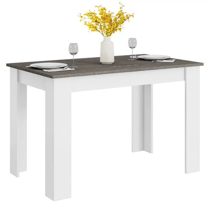 47 Inches Dining Table for Kitchen and Dining Room-Dark Gray Costway
