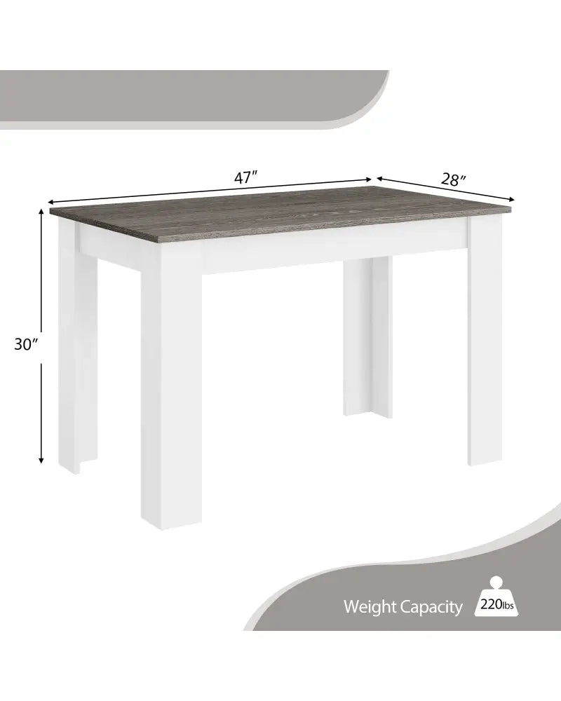 47 Inches Dining Table for Kitchen and Dining Room-Dark Gray - Dark Gray - Dining Tables