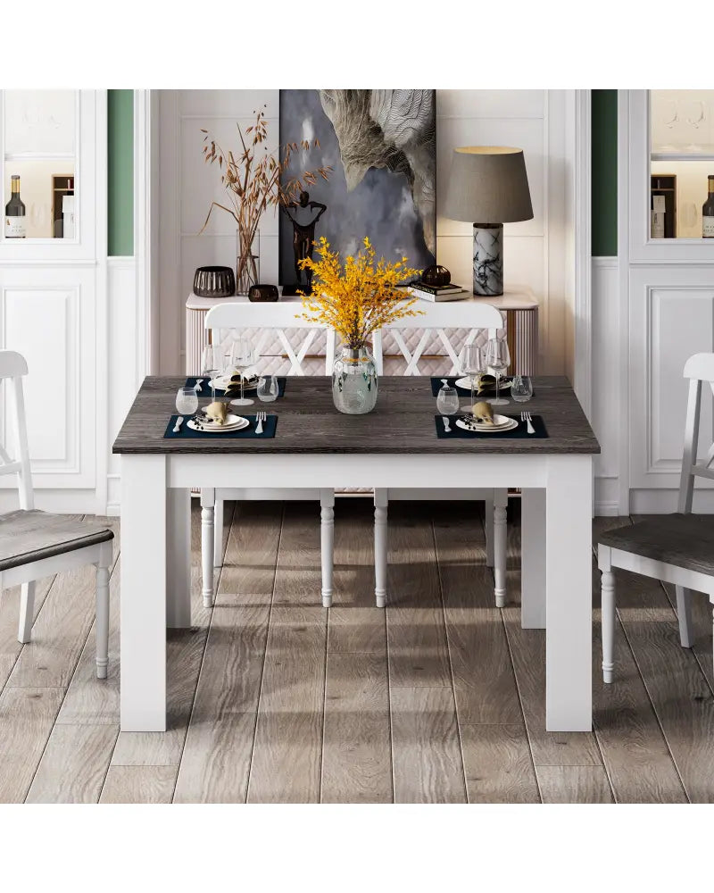 47 Inches Dining Table for Kitchen and Dining Room-Dark Gray - Dark Gray - Dining Tables