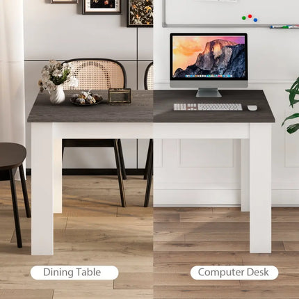 47 Inches Dining Table for Kitchen and Dining Room-Dark Gray Costway
