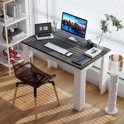 47 Inches Dining Table for Kitchen and Dining Room-Dark Gray Costway