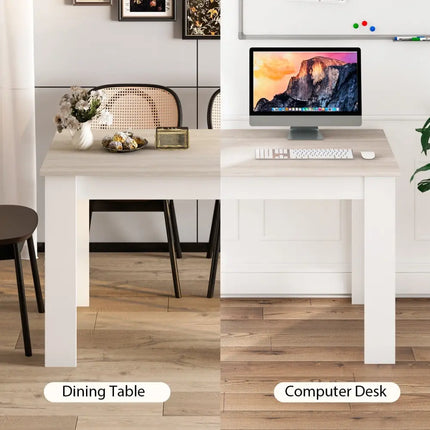 47 Inches Dining Table for Kitchen and Dining Room-Light Gray Costway