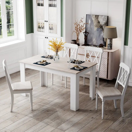 47 Inches Dining Table for Kitchen and Dining Room-Light Gray Costway