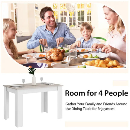 47 Inches Dining Table for Kitchen and Dining Room-Light Gray Costway