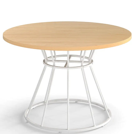 47 Inches Round Dining Table for 4 Farmhouse Kitchen Table with Wooden Tabletop-Natural - Natural - Dining Tables