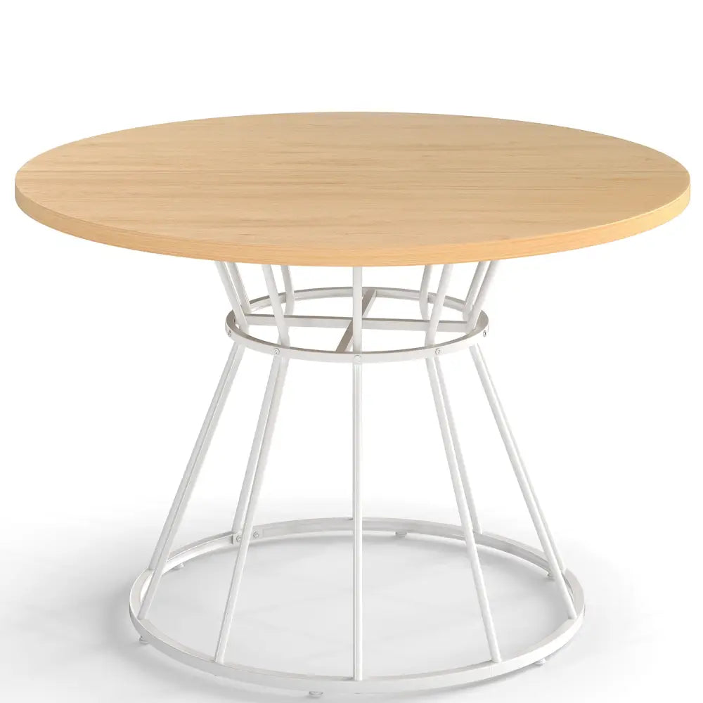 47 Inches Round Dining Table for 4 Farmhouse Kitchen Table with Wooden Tabletop-Natural - Natural - Dining Tables