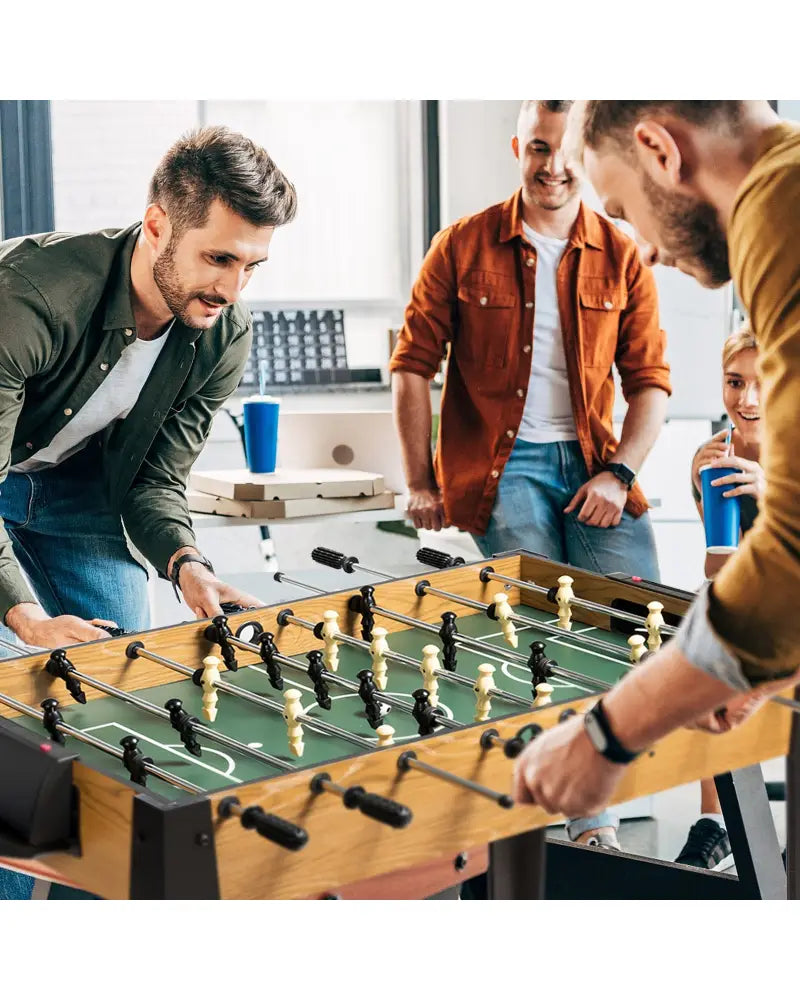 48 Inch Competition Sized Home Recreation Wooden Foosball Table-Brown - Brown - Game Room