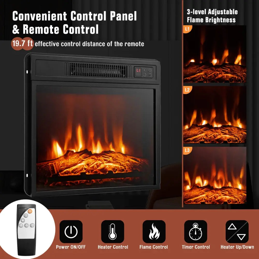 48 Inch Electric Fireplace TV Stand with Cabinets for TVs Up to 55 Inch-Natural - Natural - Entertainment Centers & TV