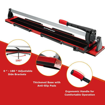 48 Inch Manual Tile Cutter Porcelain Cutter Machine - Black - Garages
