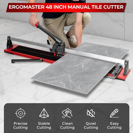 48 Inch Manual Tile Cutter Porcelain Cutter Machine - Black - Garages