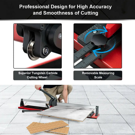 48 Inch Manual Tile Cutter Porcelain Cutter Machine - Black - Garages