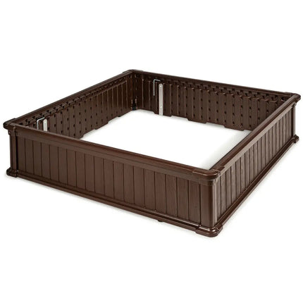 48 Inch Raised Garden Bed Planter for Flower Vegetables Patio-Brown - Brown - Raised Garden Beds