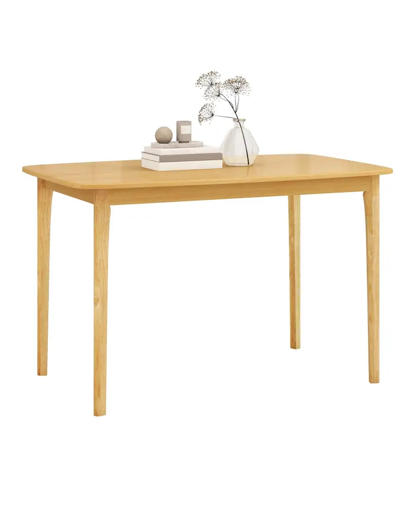 48 Inch Solid Wood Dining Table with Rubber Wood Supporting Legs for Kitchen Dining Room-Natural - Natural - Dining