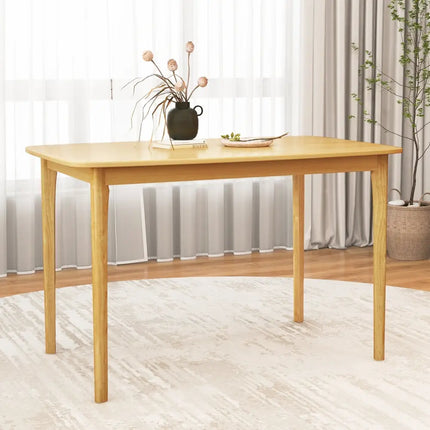 48 Inch Solid Wood Dining Table with Rubber Wood Supporting Legs for Kitchen Dining Room-Natural Costway
