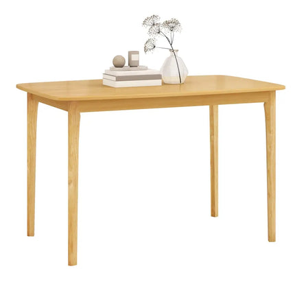 48 Inch Solid Wood Dining Table with Rubber Wood Supporting Legs for Kitchen Dining Room-Natural Costway