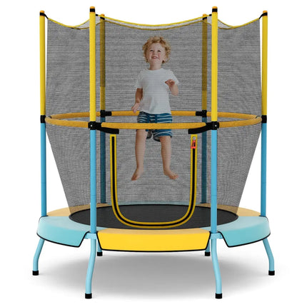 48 Inch Toddler Trampoline with Safety Enclosure Net-Yellow - Yellow - Trampolines