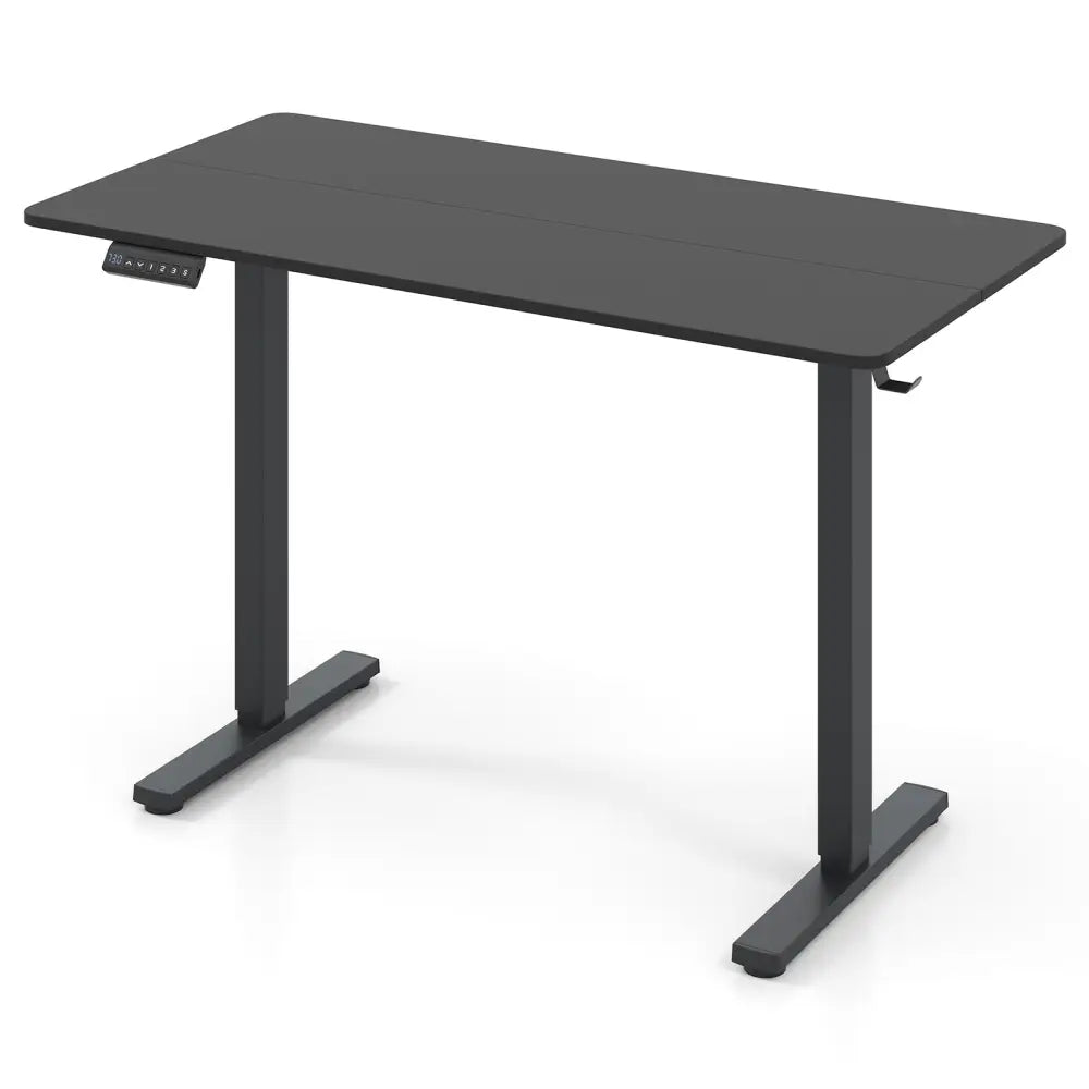 48 Inch x 24 Inch Ergonomic Electric Standing Desk with 3 Memory Settings for Home Office-Black - Black - Standing Desks