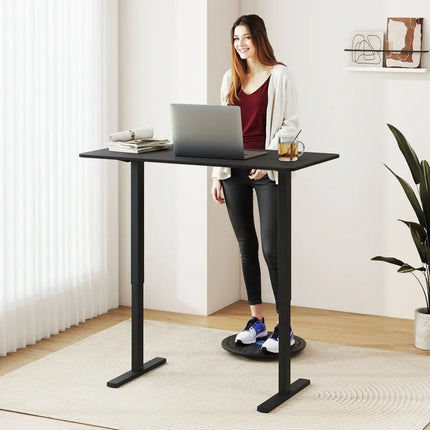 48 Inch x 24 Inch Ergonomic Electric Standing Desk with 3 Memory Settings for Home Office-Black Costway