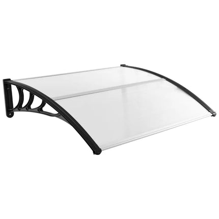 48 x 40 Inch Outdoor Front Door Window Awning Door Canopy Exterior-Black - Black - Outdoor Shades