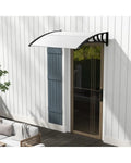 48 x 40 Inch Outdoor Front Door Window Awning Door Canopy Exterior-Black - Black - Outdoor Shades