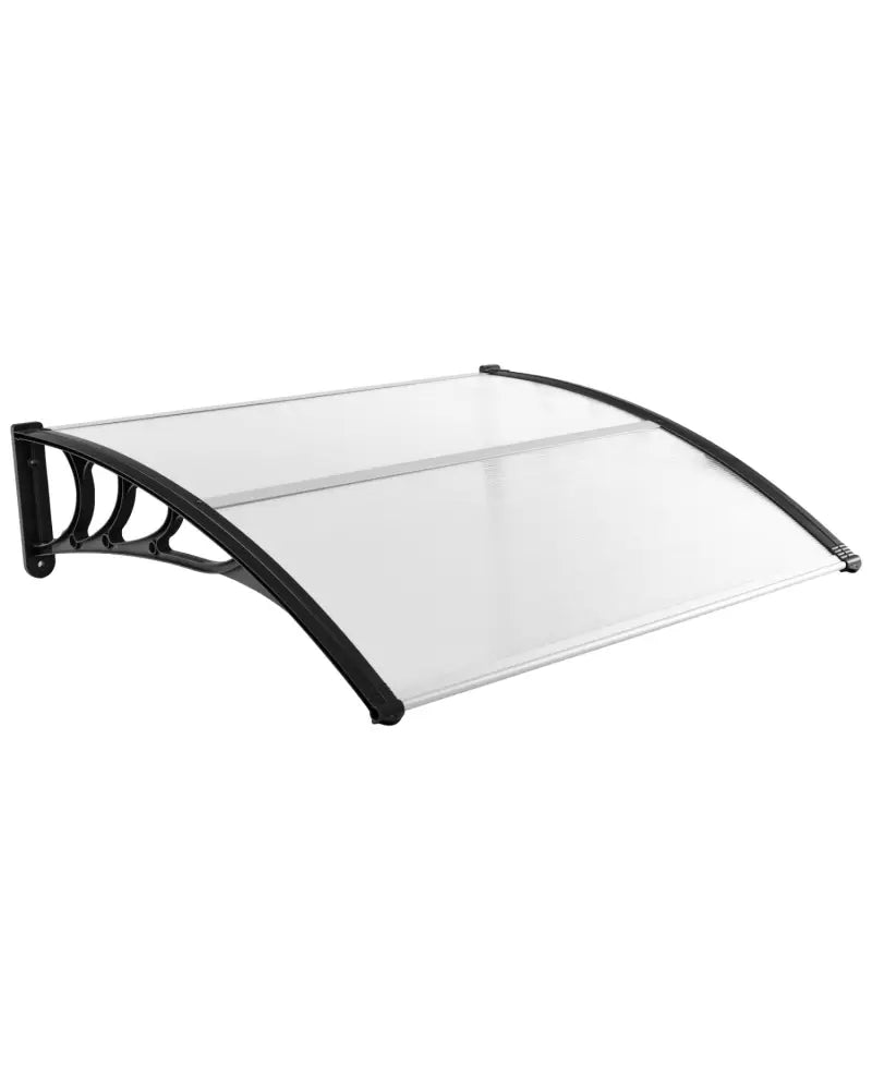 48 x 40 Inch Outdoor Front Door Window Awning Door Canopy Exterior-Black - Black - Outdoor Shades