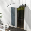 48 x 40 Inch Outdoor Front Door Window Awning Door Canopy Exterior-Gray - Gray - Outdoor Shades