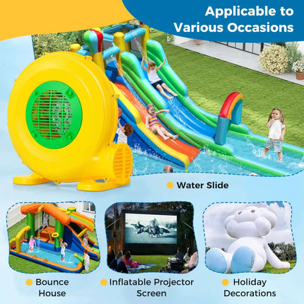 480W Bounce House Blower with Handle and Ground Stakes - Air Blowers