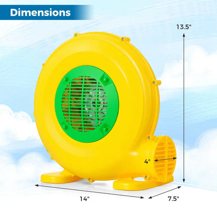 480W Bounce House Blower with Handle and Ground Stakes - Air Blowers