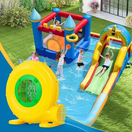480W Bounce House Blower with Handle and Ground Stakes - Air Blowers
