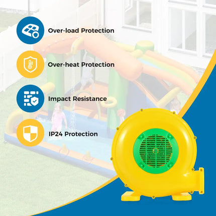 480W Bounce House Blower with Handle and Ground Stakes - Air Blowers