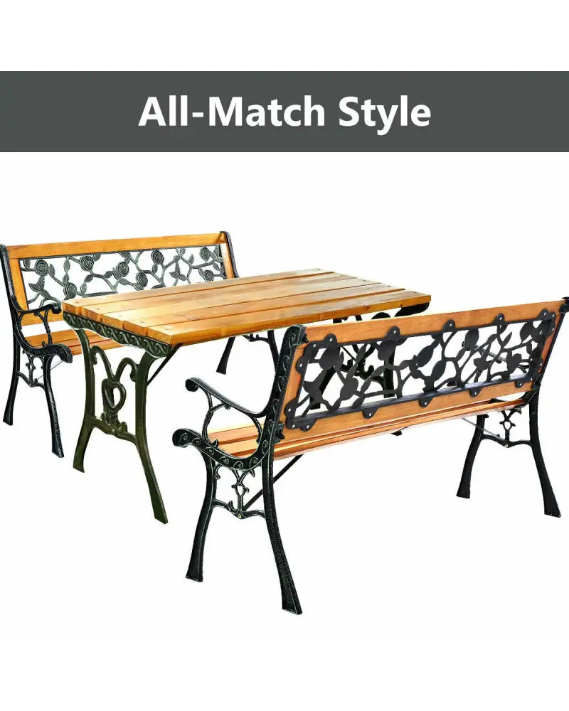 49 1/2 Inch Patio Park Garden Porch Chair Bench - Outdoor Benches