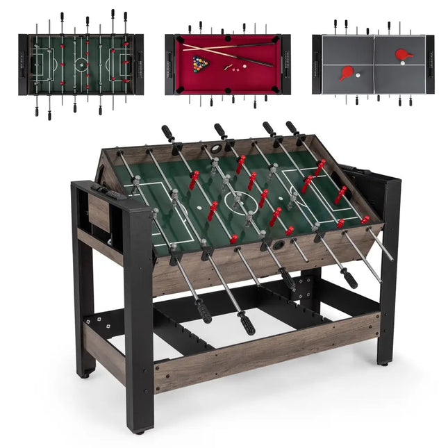 49 inch Combo Game Table with Pool Billiards - Brown - Oasis Home Essentials