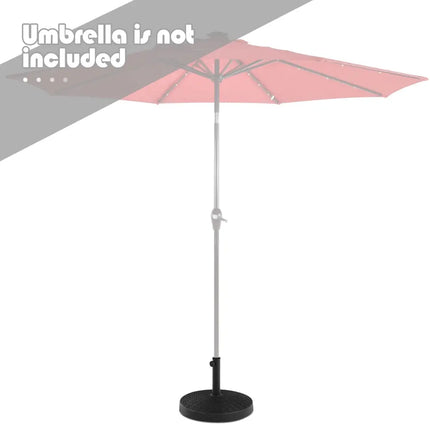 49 LBS Patio Resin Umbrella Base Stand for Outdoor - Black - Outdoor Umbrella Bases